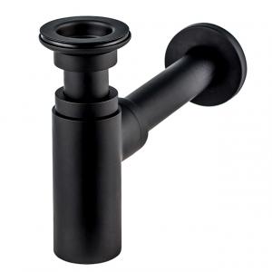 Сифон для раковины Wirquin Lineis с выпуском 30987099 матовый черный