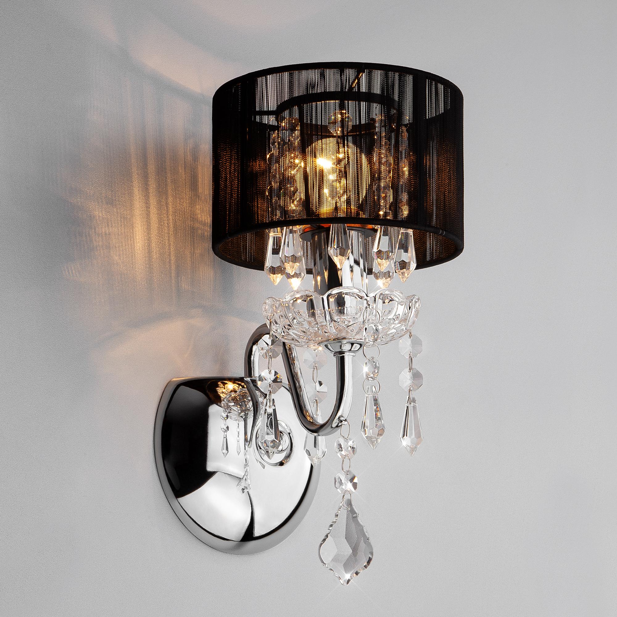 Бра с абажуром Eurosvet 2045/1 хром/черный