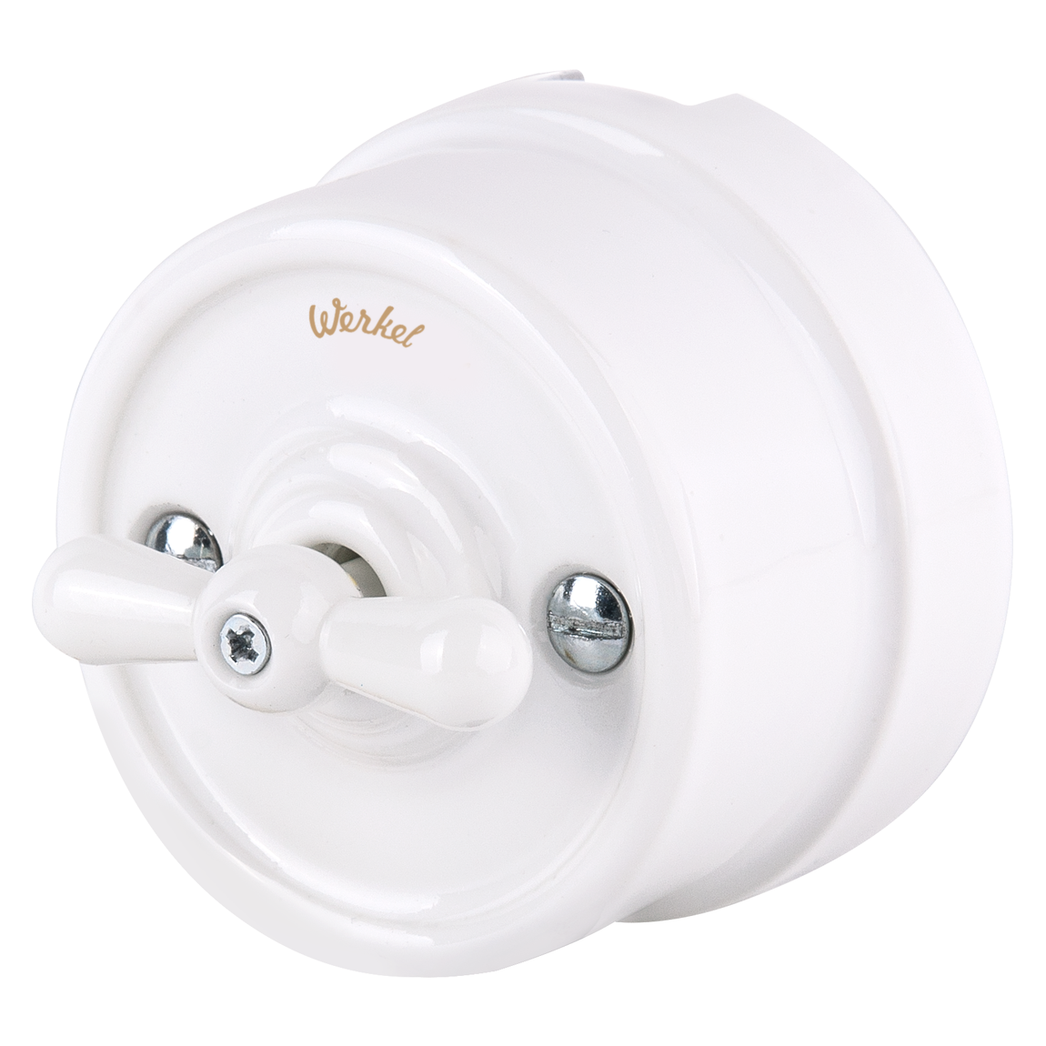Выключатель на 4 положения двухклавишный белый ретро Werkel WL18-01-05