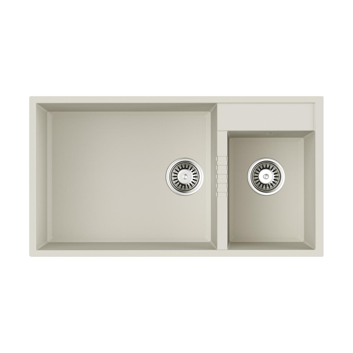 Врезная кухонная мойка Omoikiri Tedori 85-2-U-PL платина 4993947