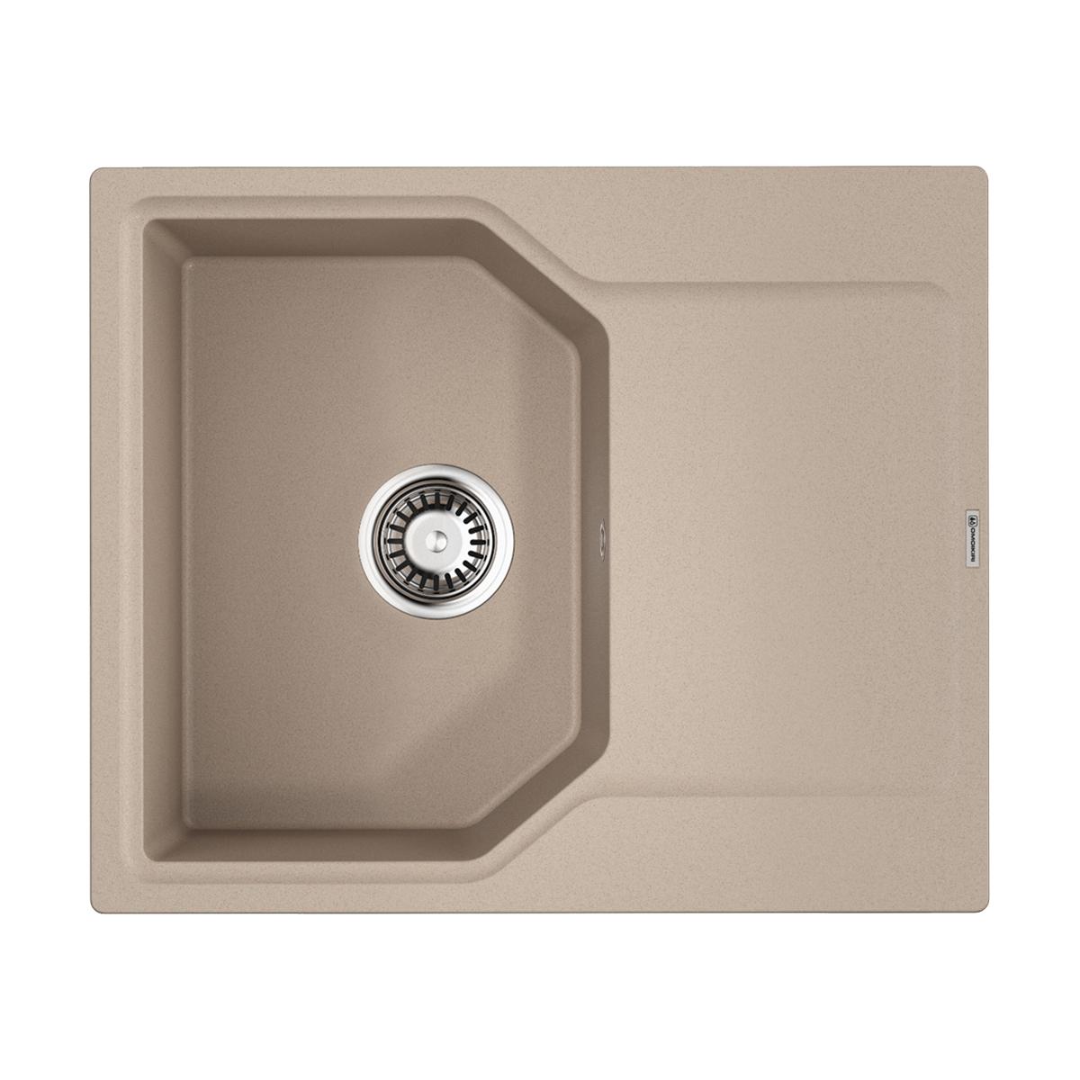 Врезная кухонная мойка Omoikiri Yonaka 61-SA бежевый 4993639