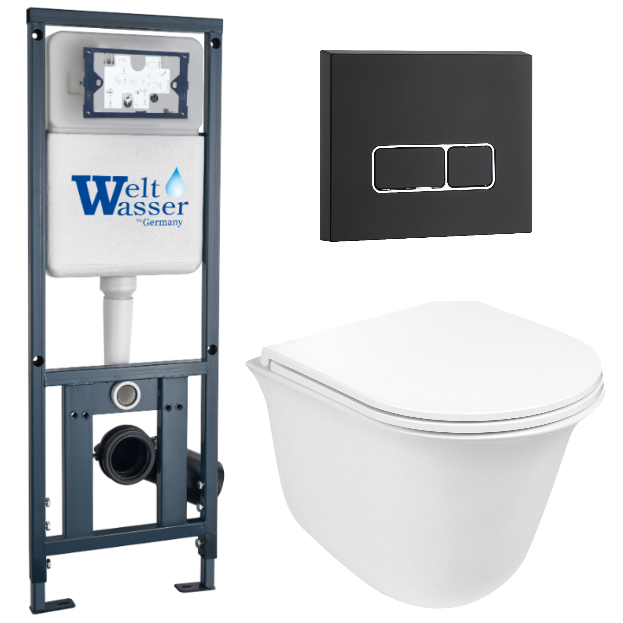 Комплект WeltWasser 10000011129 Telbach 004 GL-WT + Marberg 410 + Marberg 410 SE MT-BL