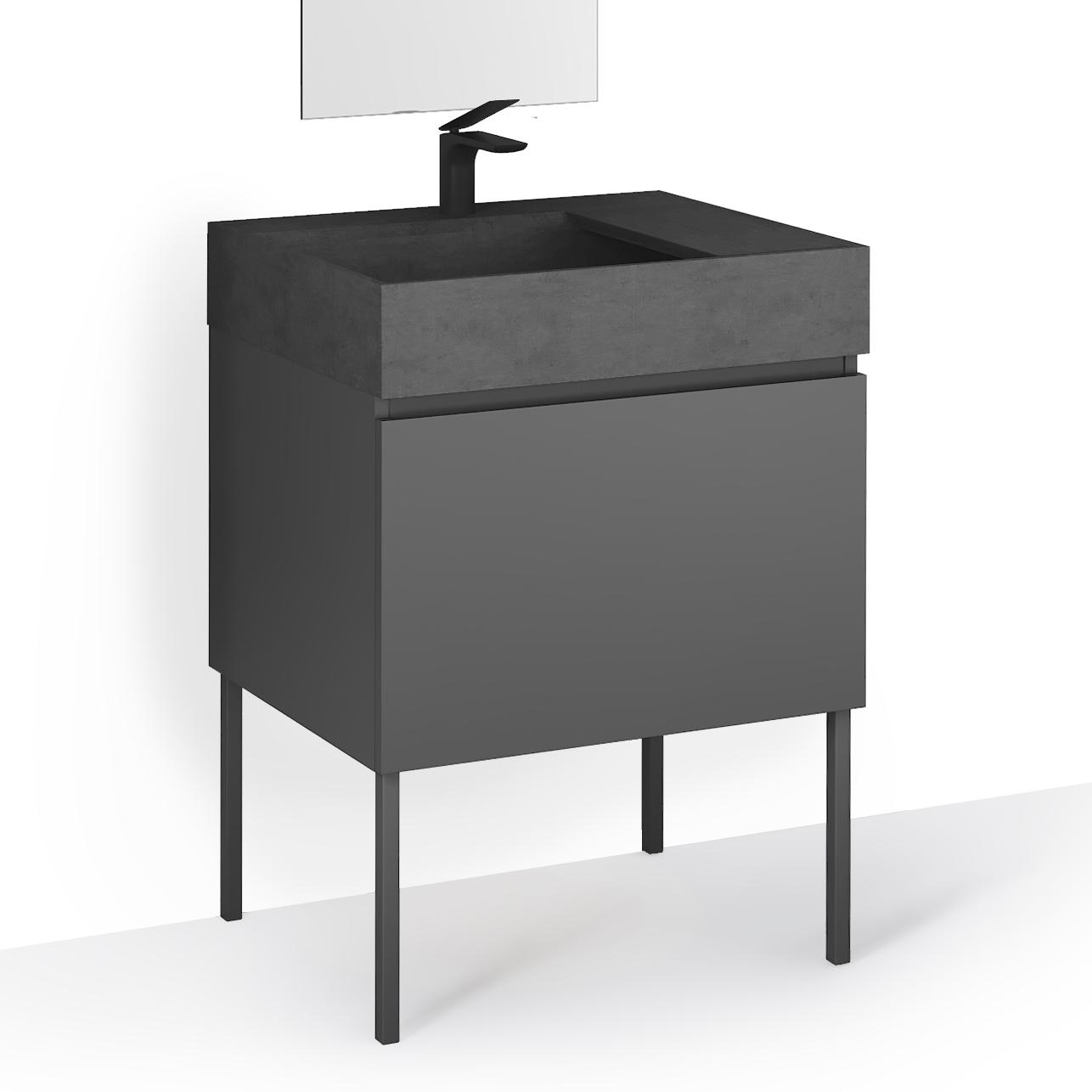 Тумба Raval Facet 60 подвесная Fac.01.60/P/A/RL антрацит