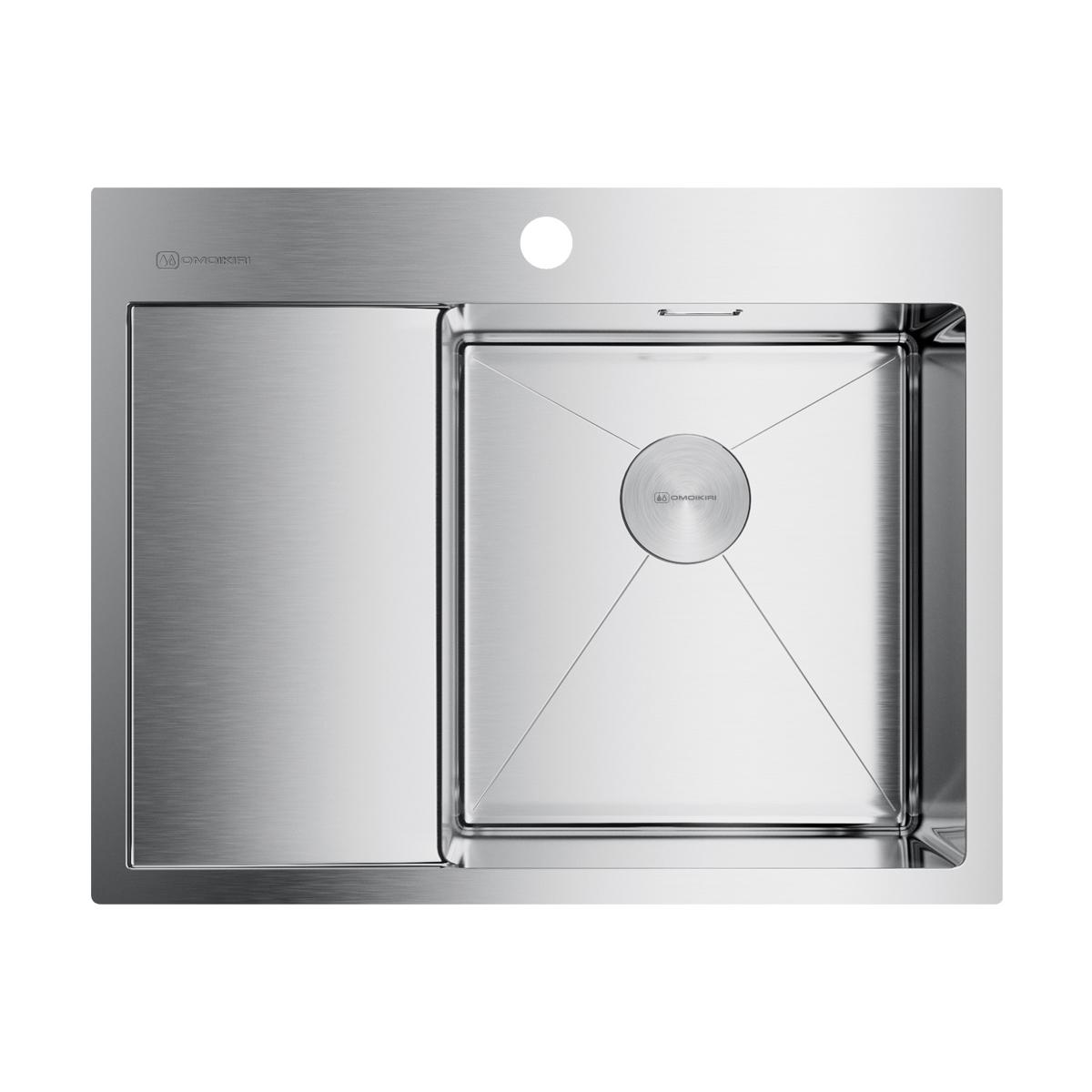 Врезная кухонная мойка Omoikiri Akisame 65-IN-R нержавеющая сталь 4973059