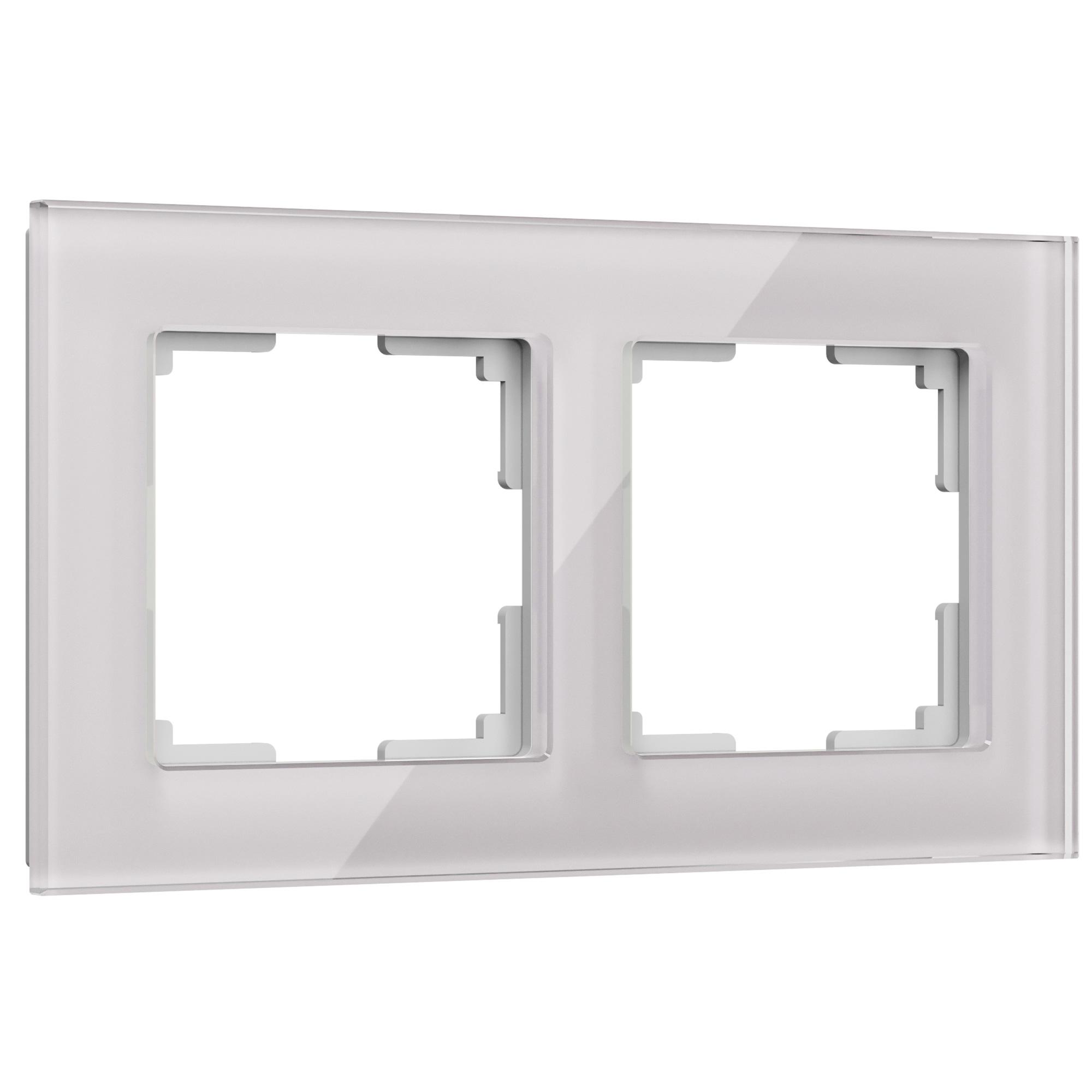 Рамка на 2 поста дымчатый.стекло Werkel W0021117