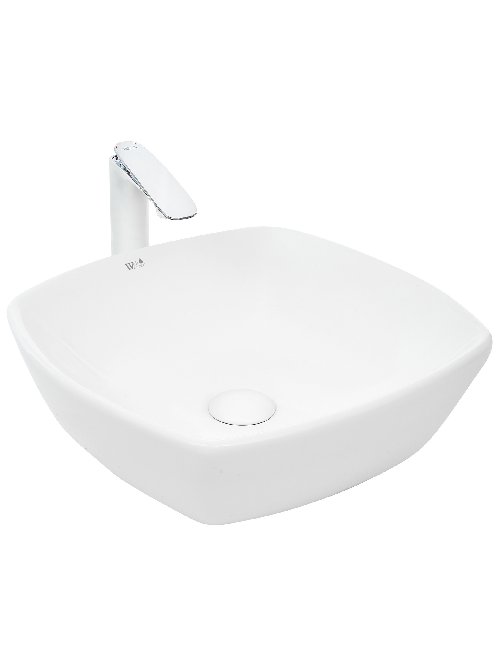 Раковина накладная WeltWasser 43/43/13.5 WW Elbach 2076 10000004563 белая