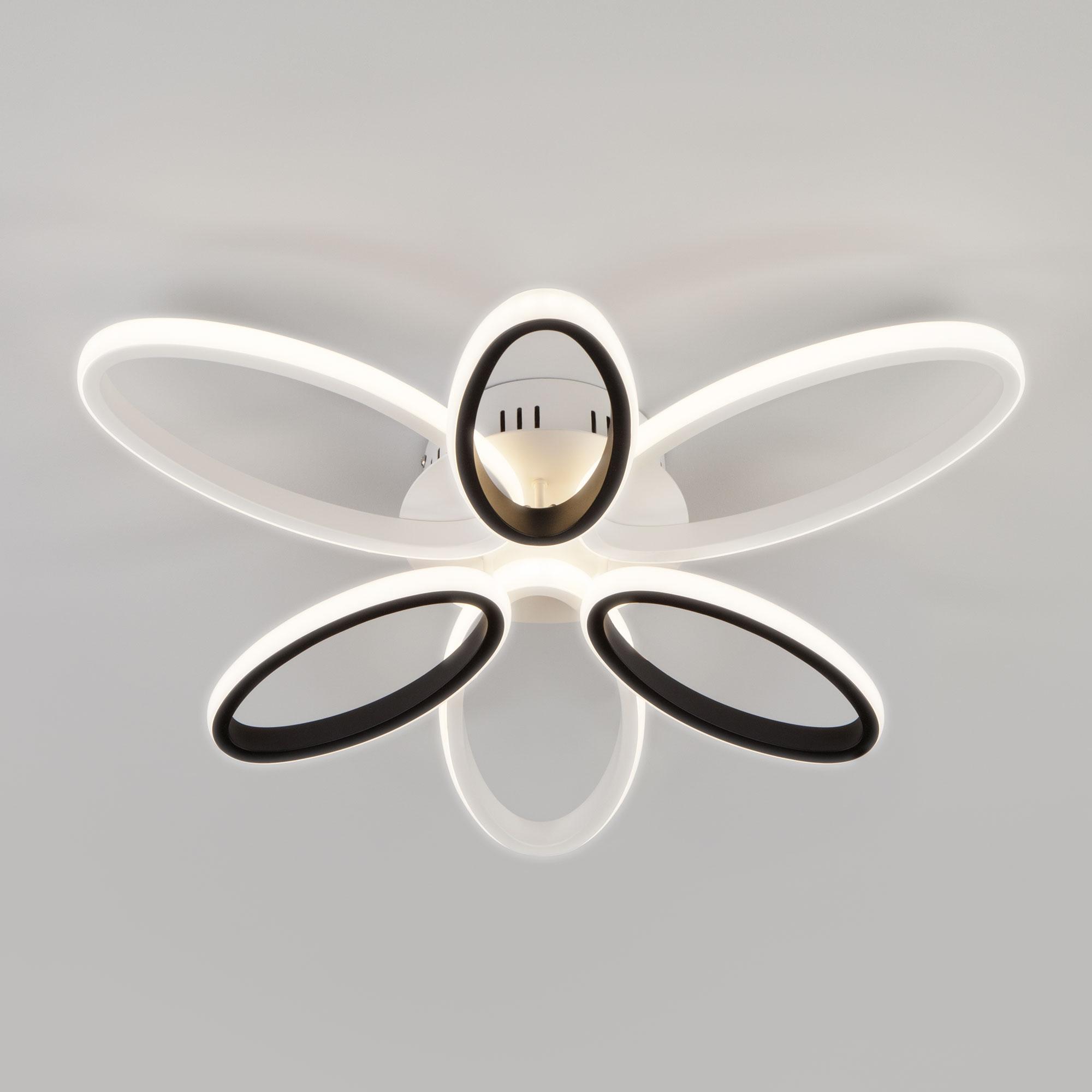 Потолочный светильник с ПДУ Eurosvet 90137/6 белый/чёрный