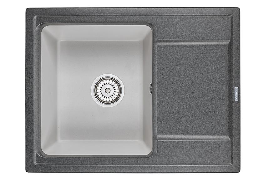 Кухонные мойки Granula HI-65 графит-базальт