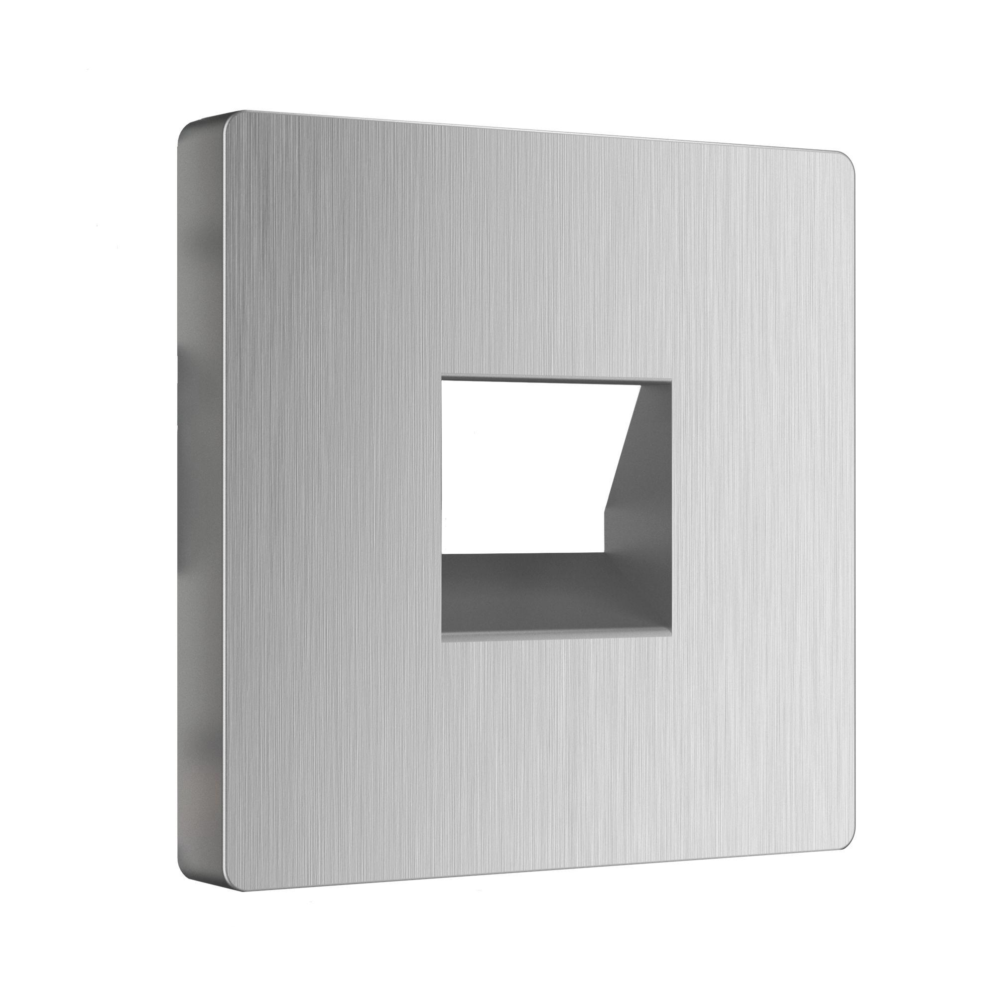 Накладка для RJ11 серебряный рифленый Werkel WL09-RJ-11-CP