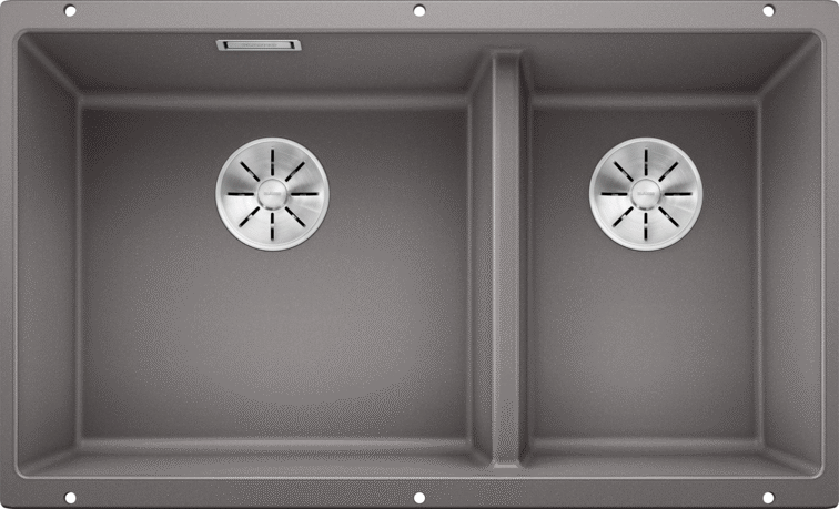 Врезная кухонная мойка Blanco SUBLINE 430/270-U SILGRANIT PuraDur алюметаллик