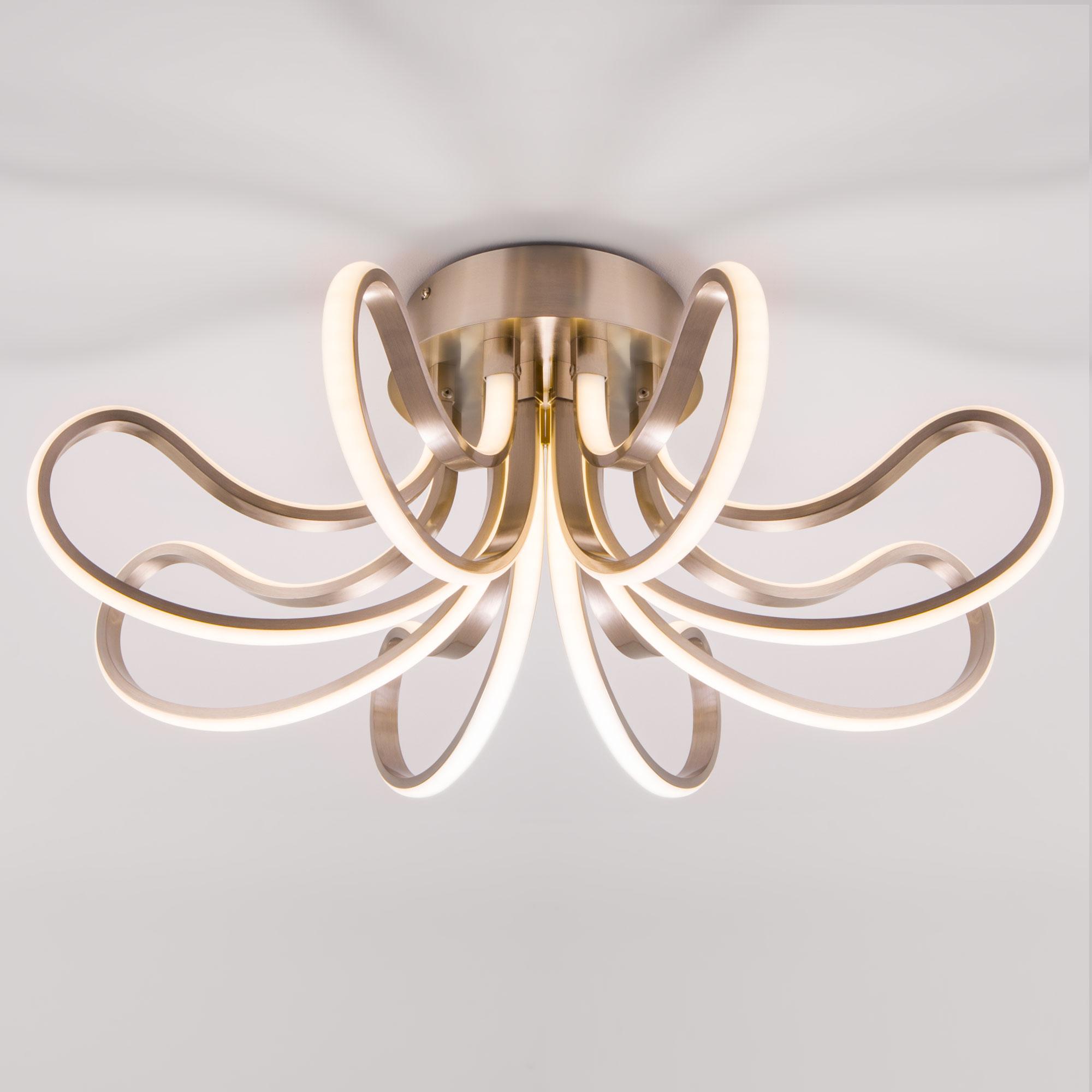 Потолочный светодиодный светильник Eurosvet 90079/8 сатин-никель