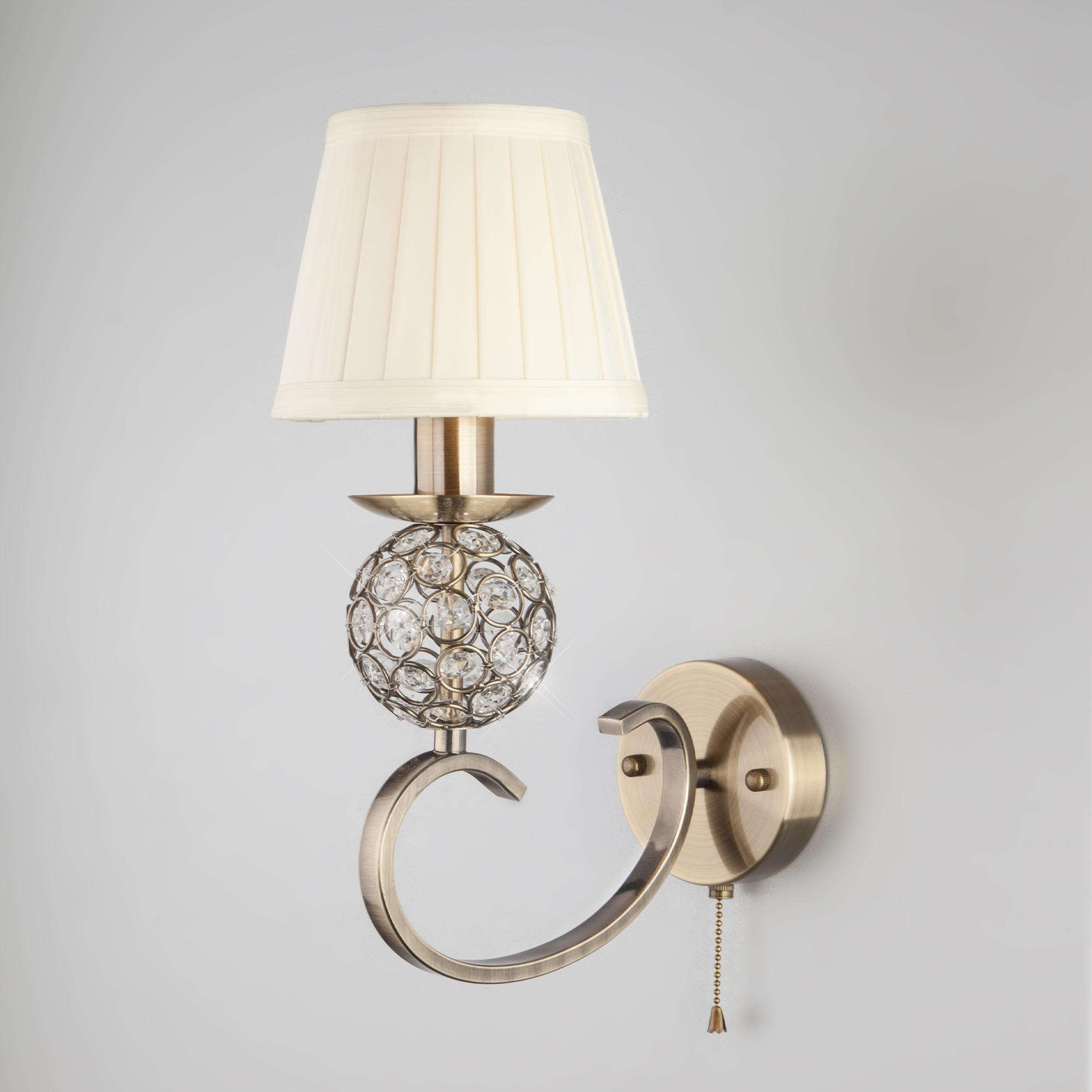 Классическое бра с абажуром Eurosvet 60089/1 античная бронза