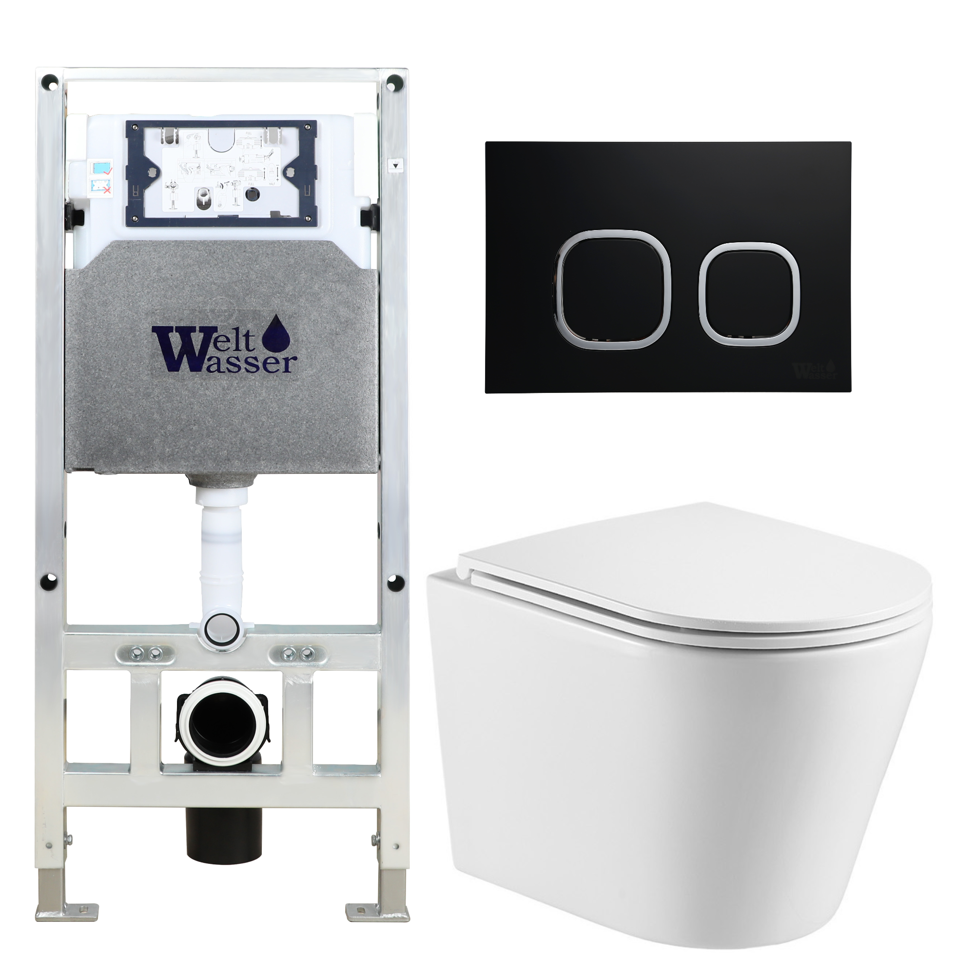 Комплект WeltWasser 10000011504 Salzbach 043 GL-WT + Amberg 506 ST + Amberg RD-BL