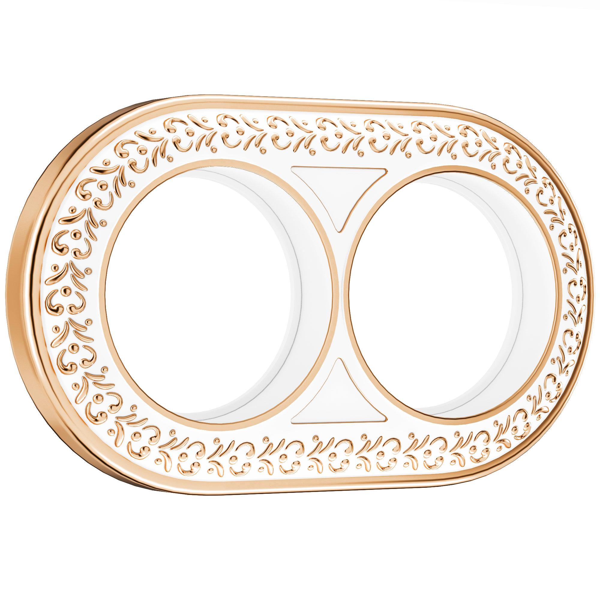 Рамка на 2 поста белое золото Werkel WL70-frame-02