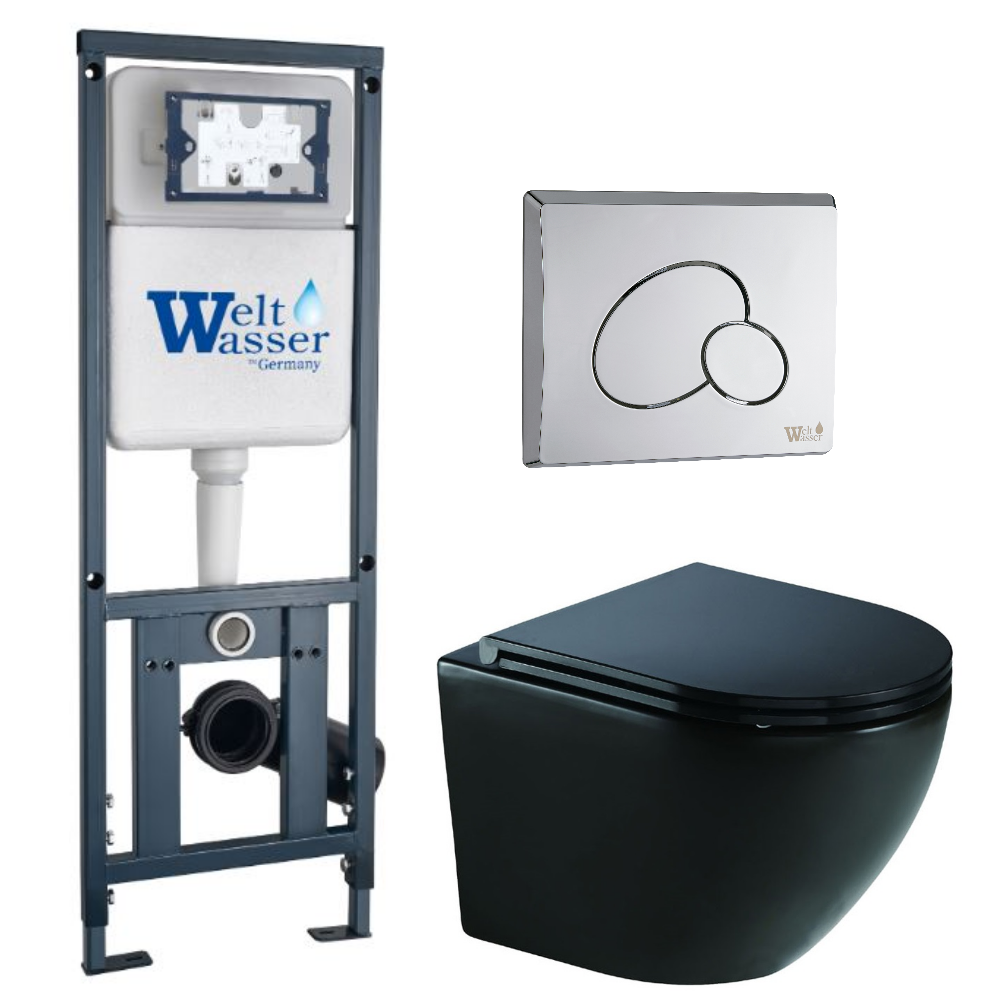 Комплект WeltWasser 10000010953 Merzbach 041 XL MT-BL + Marberg 410 + Marberg 410 RD