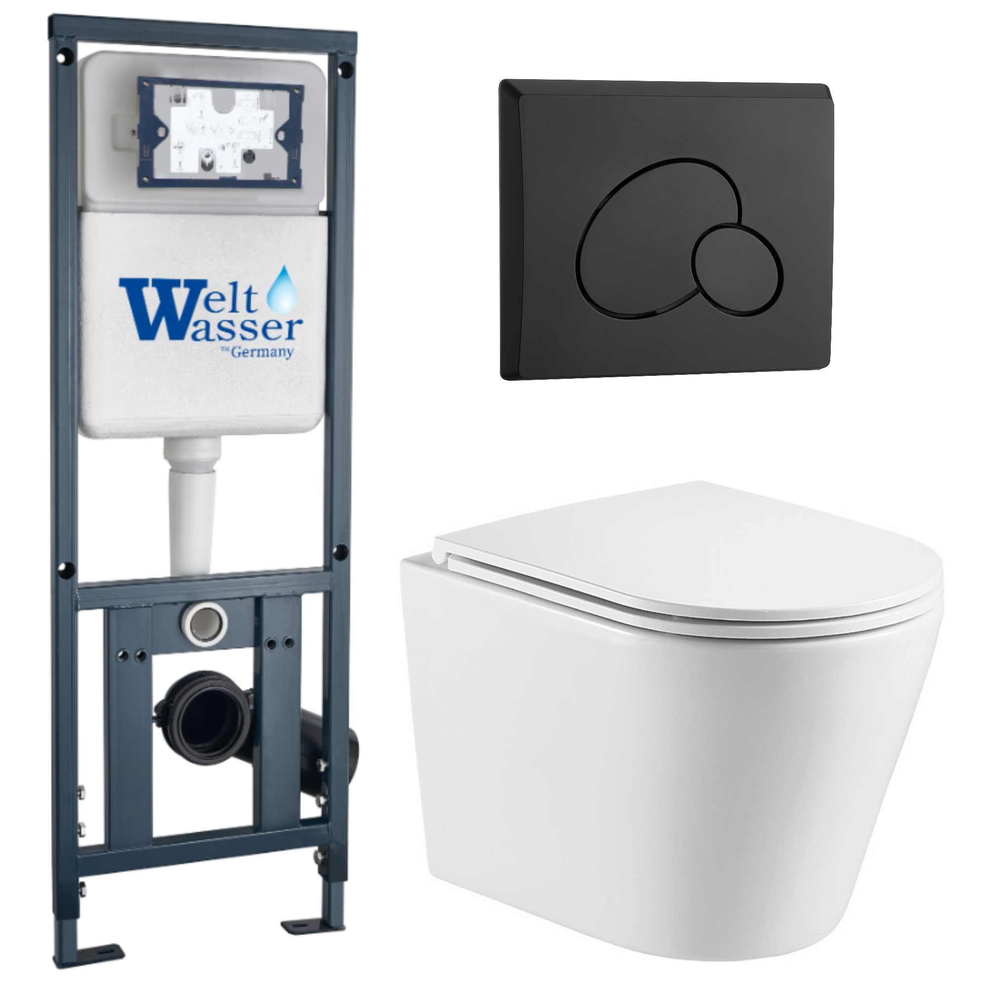 Комплект WeltWasser 10000011510 Salzbach 043 GL-WT + Marberg 410 + Marberg 410 RD MT-BL