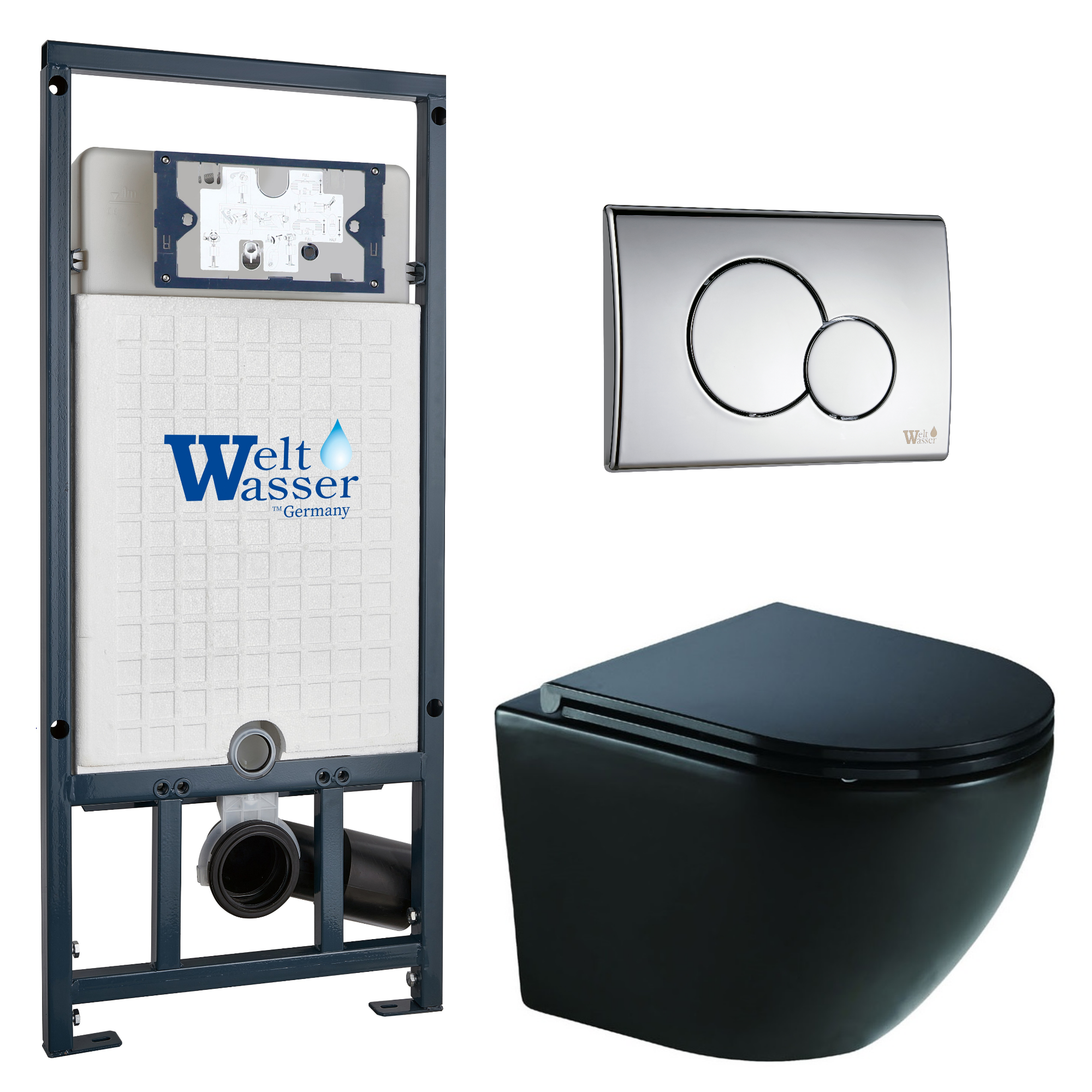 Комплект WeltWasser 10000010960 Merzbach 041 XL MT-BL + Marberg 507 + Marberg 507 RD