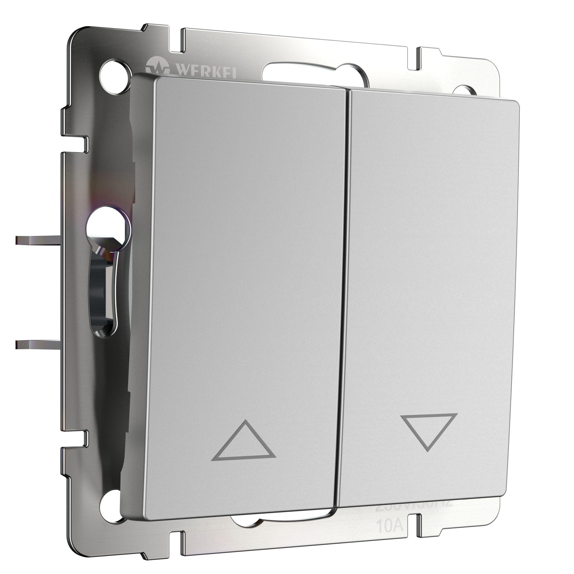 Выключатель жалюзи серебряный Werkel W1124506