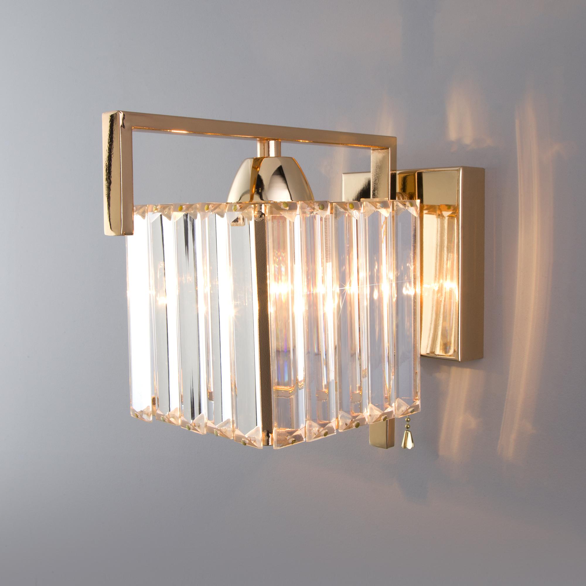 Настенный светильник с хрусталем Eurosvet 10126/1 золото