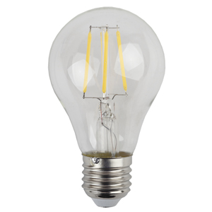 Лампа светодиодная ЭРА  F-LED A60-7w-827-E27 (прозрачная)