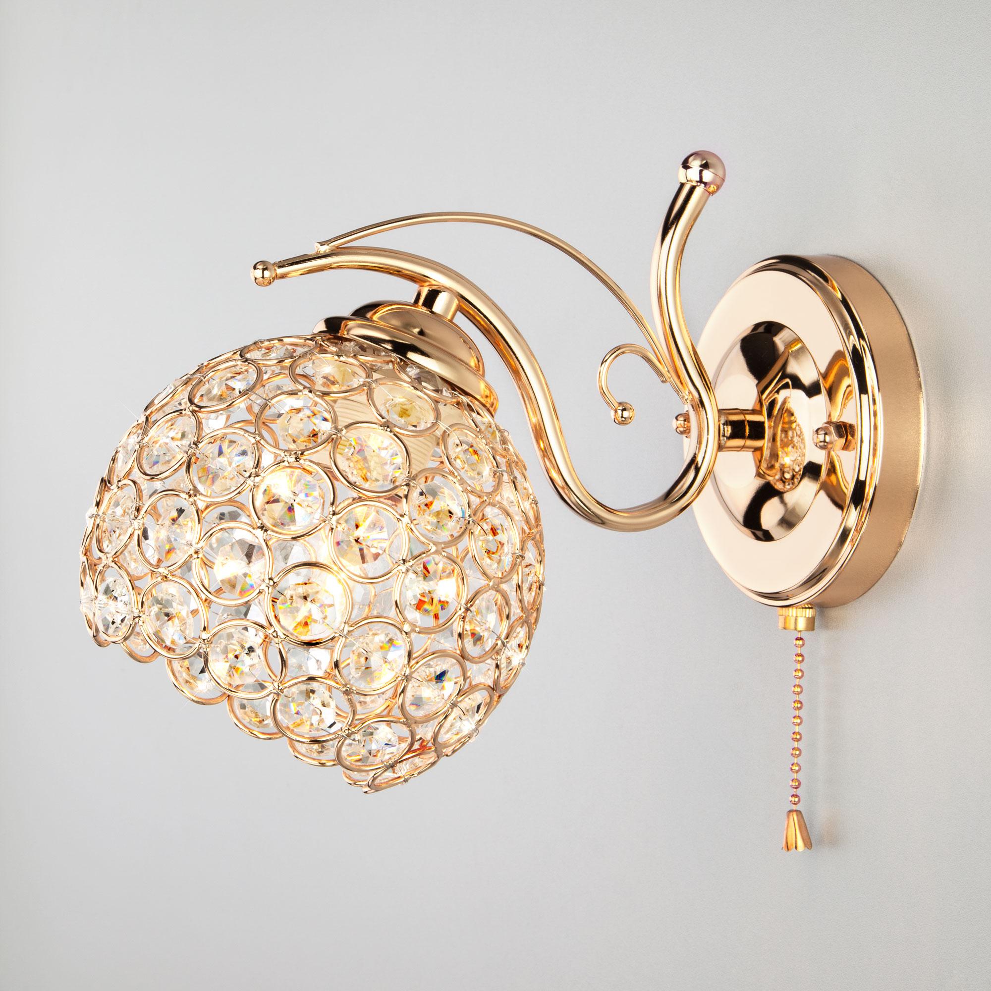 Бра со стеклянным плафоном Eurosvet 7777/1 золото