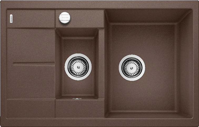 Врезная кухонная мойка Blanco METRA 6S Compact SILGRANIT PuraDur кофе