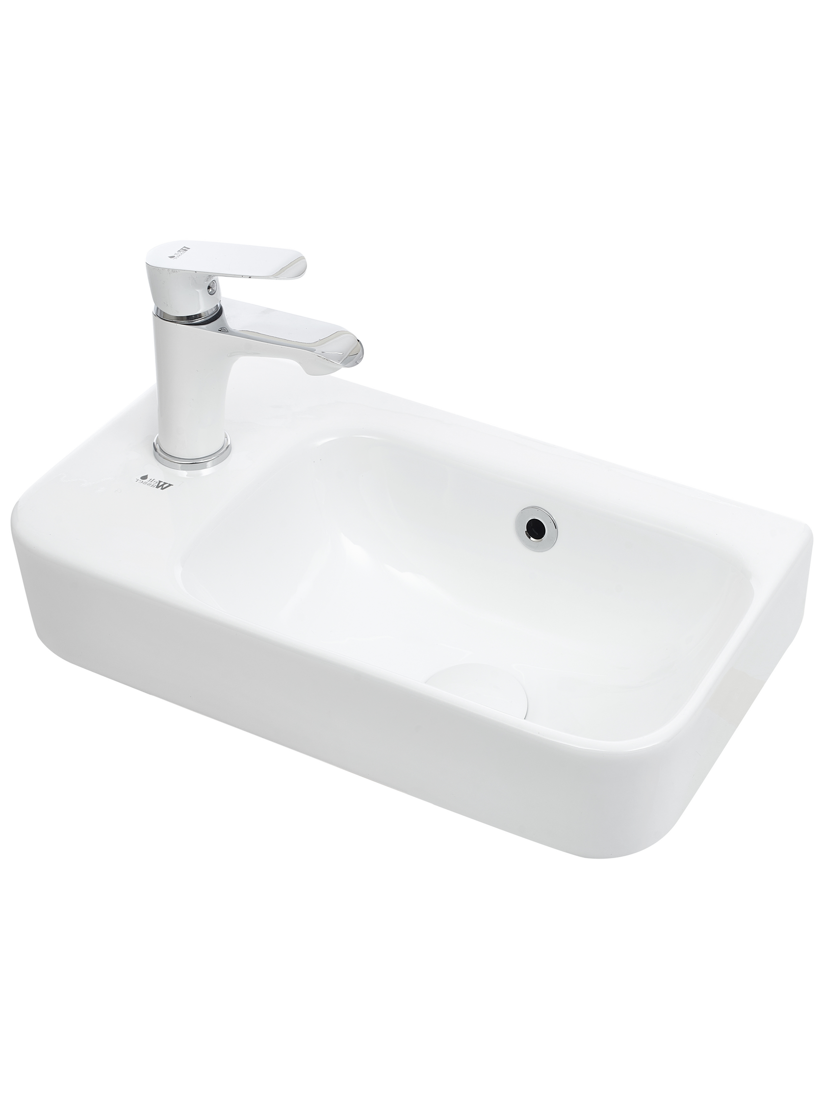 Раковина подвесная WeltWasser 45/26/15.5 WW Aisbach 5117 L 10000003970 белая