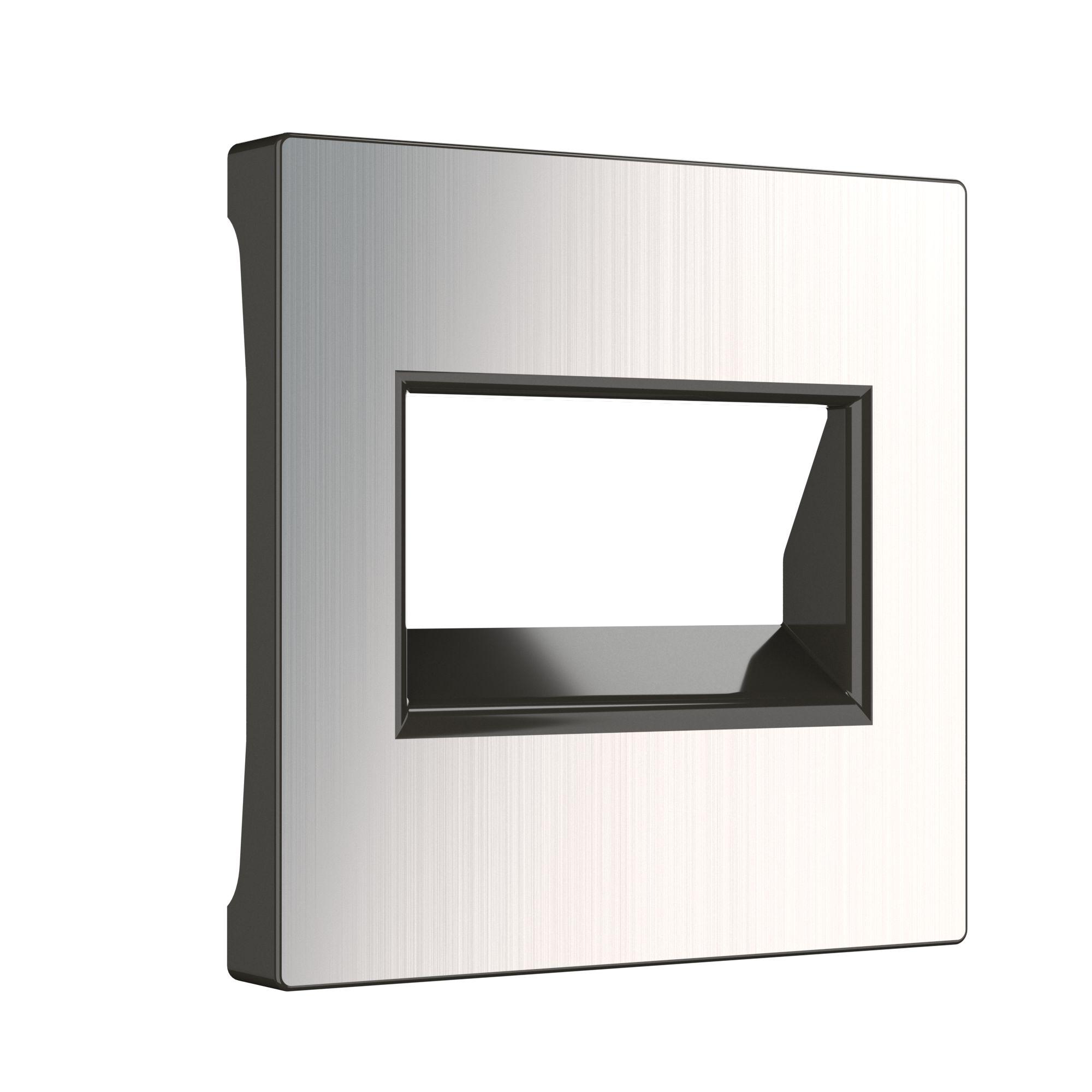 Накладка для двойной розетки Еthernet RJ-45 глянцевый никель Werkel W1191102