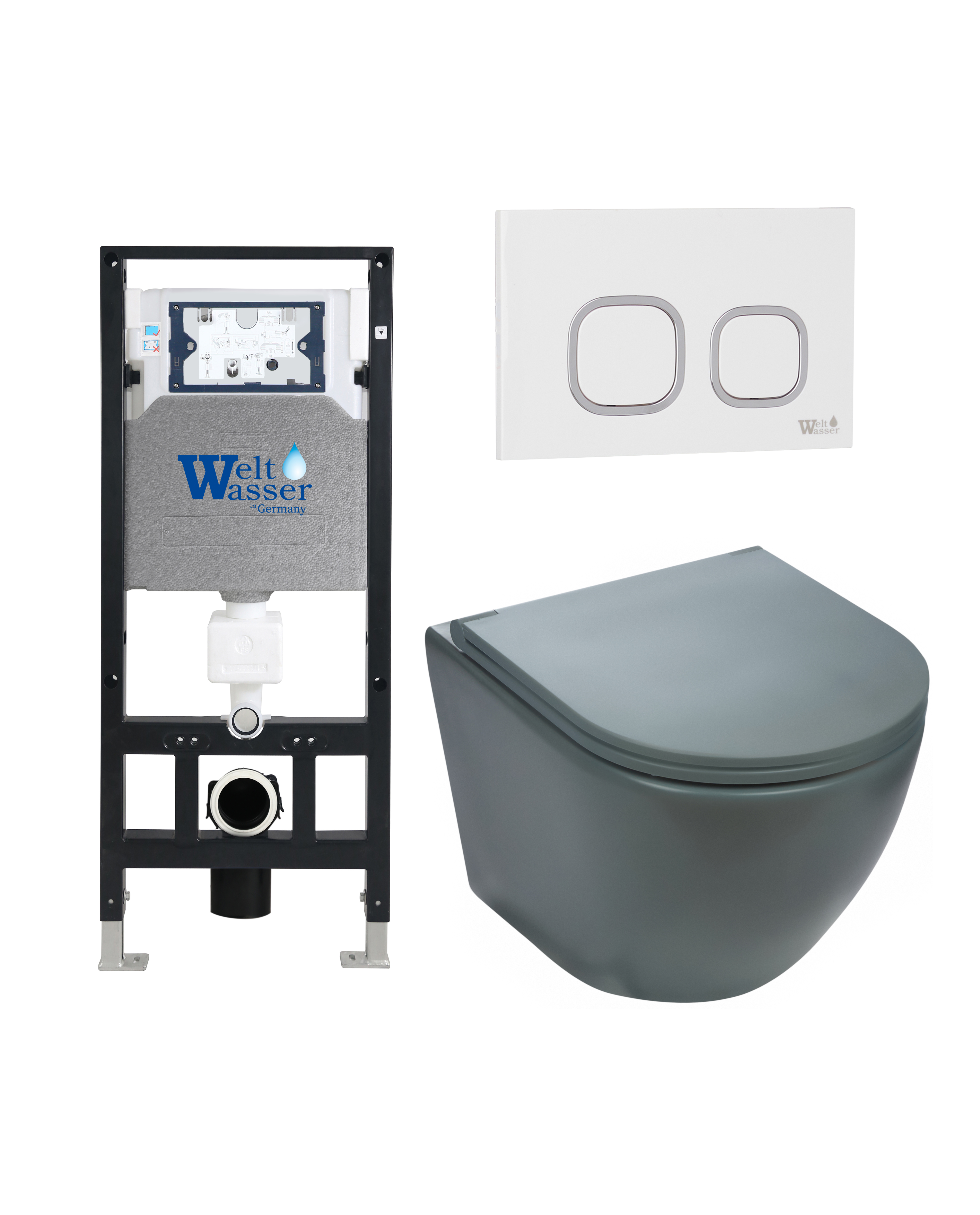 Комплект WeltWasser 10000011383 Merzbach 043 MT-GR + Amberg 506 + Amberg RD-WT
