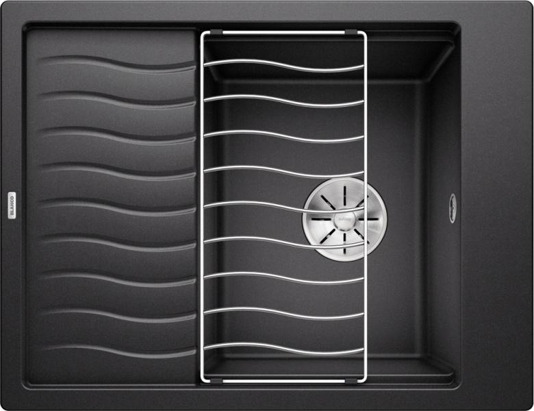 Врезная кухонная мойка Blanco ELON 45S SILGRANIT PuraDur антрацит