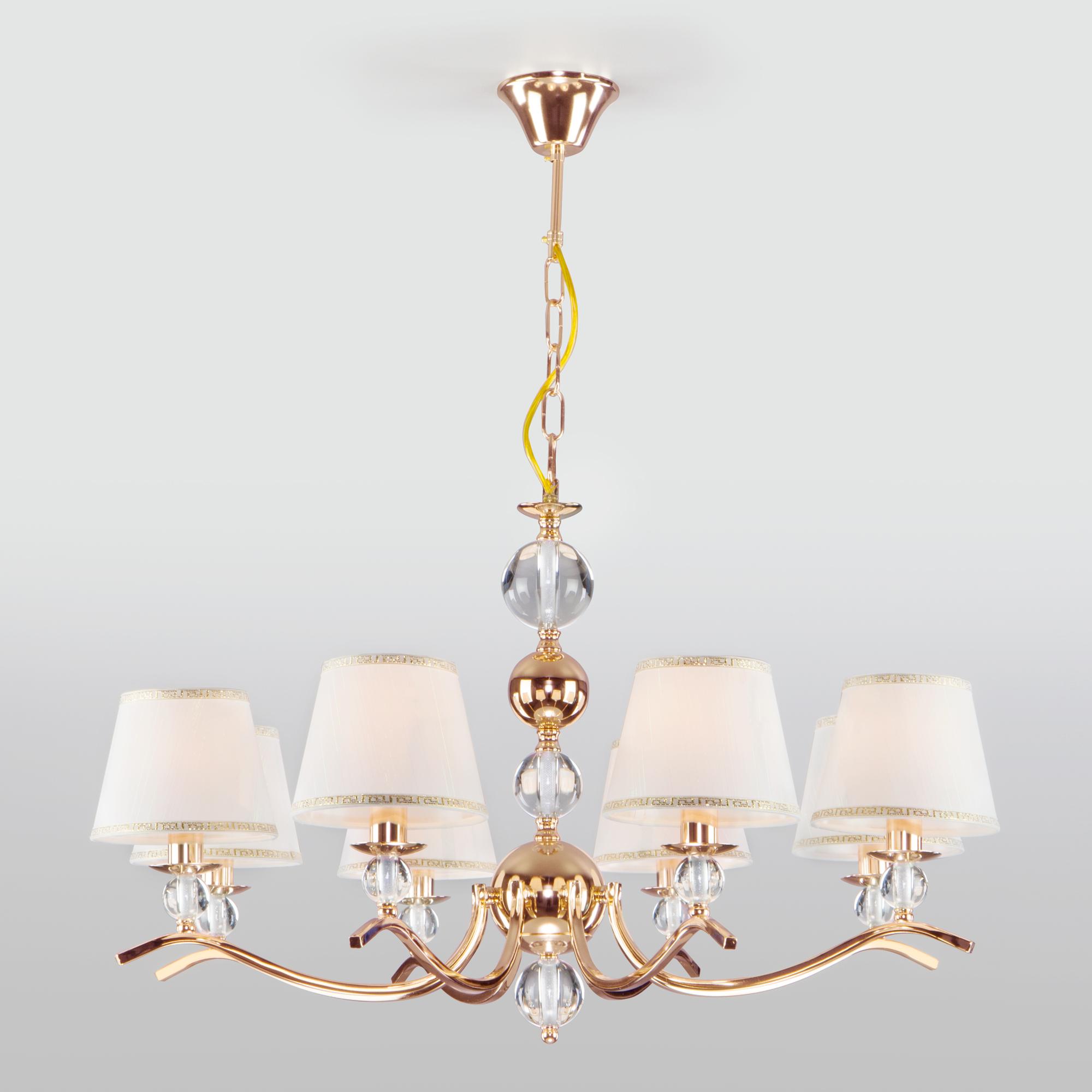 Классическая люстра с абажурами Eurosvet 60097/8 золото