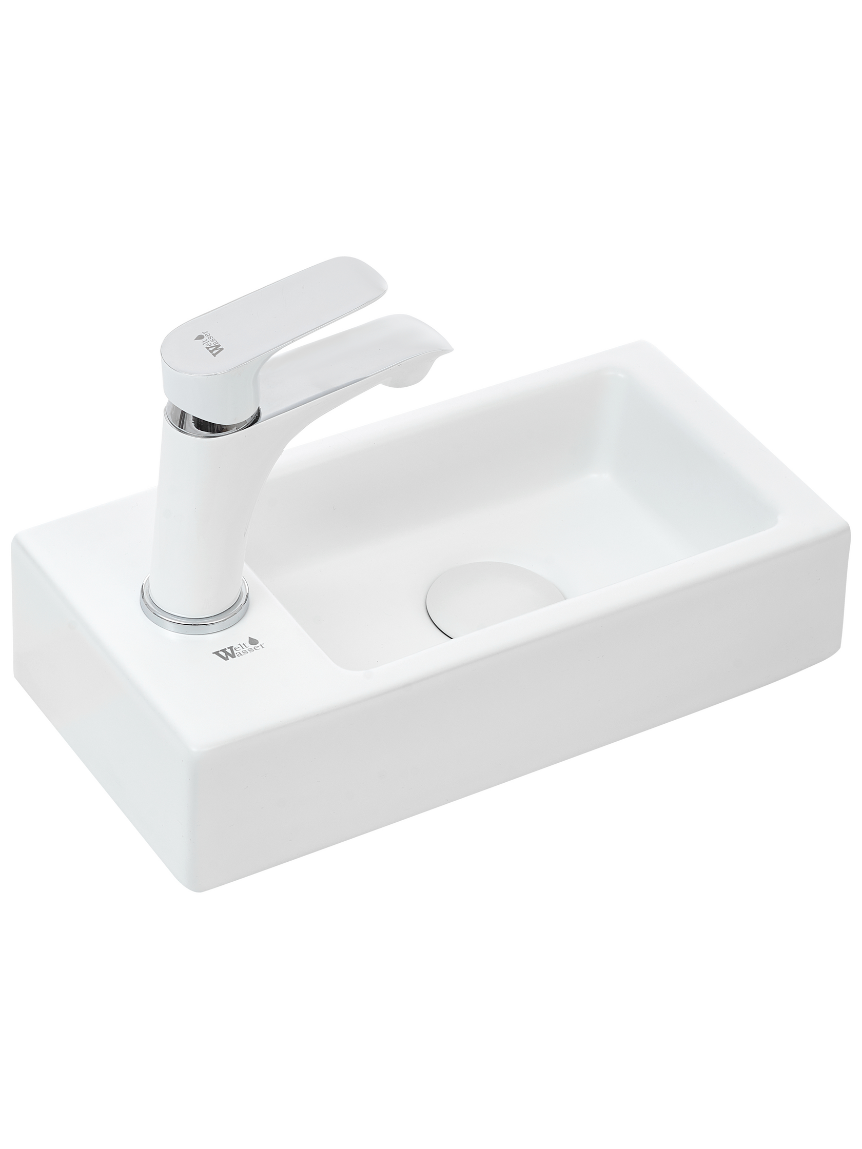 Раковина подвесная WeltWasser 37/18.5/9 WW Aisbach 5092 MW L 10000004646 белая