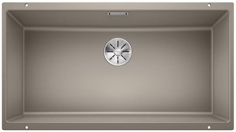 Врезная кухонная мойка Blanco SUBLINE 800-U SILGRANIT PuraDur серый беж