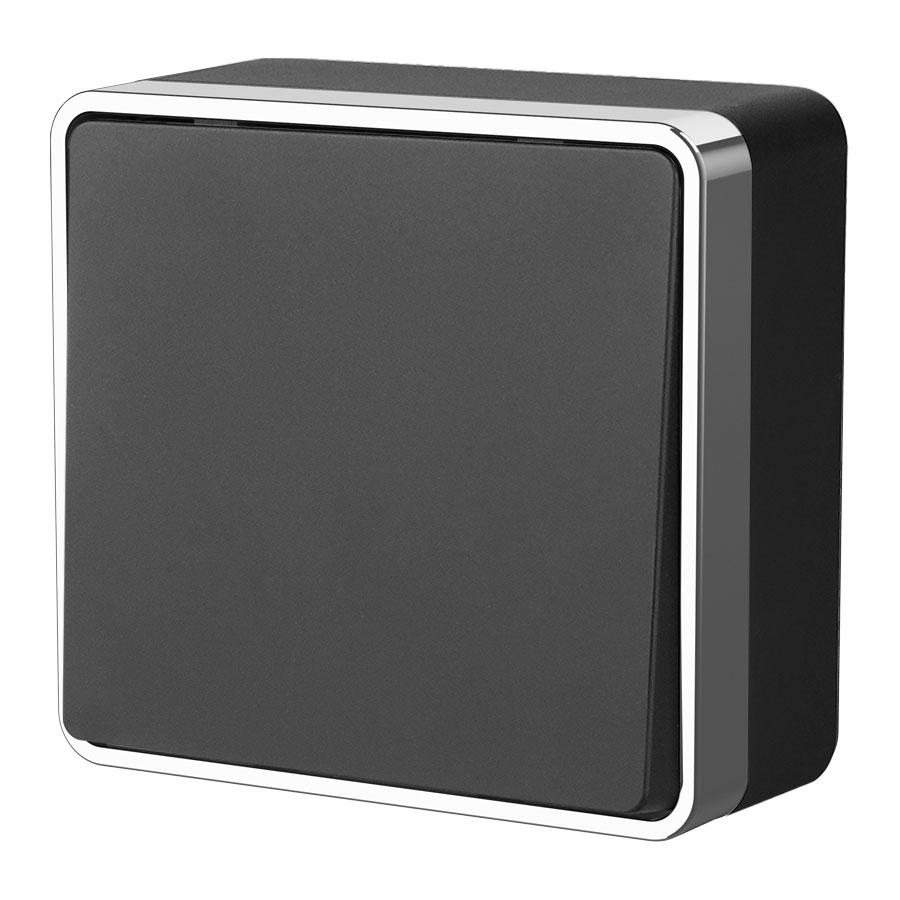 Выключатель одноклавишный Gallant черный/хром Werkel W5010035
