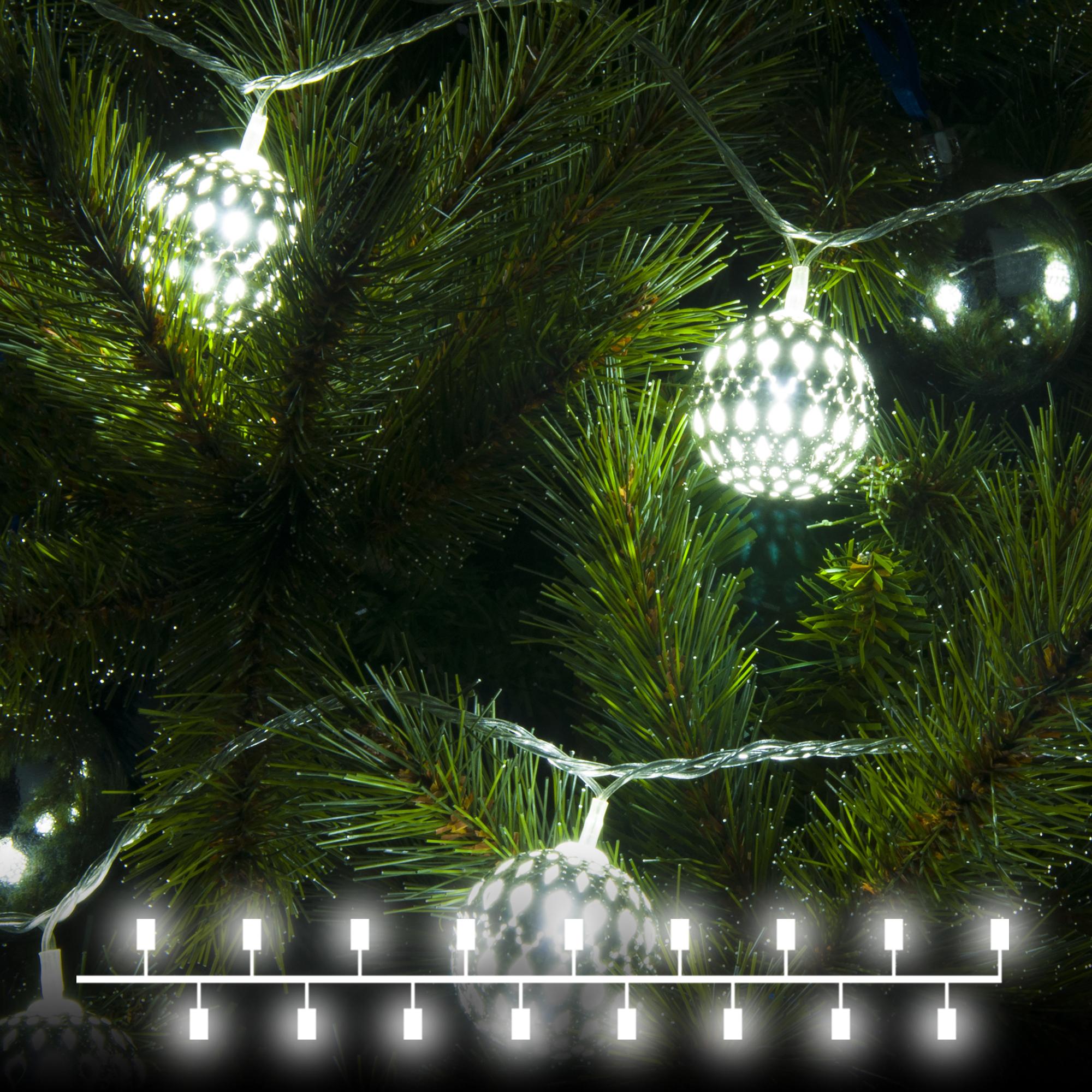 Гирлянда нить Eurosvet с эффектом мерцания 2,8м IP20 400-003 хром перламутровый