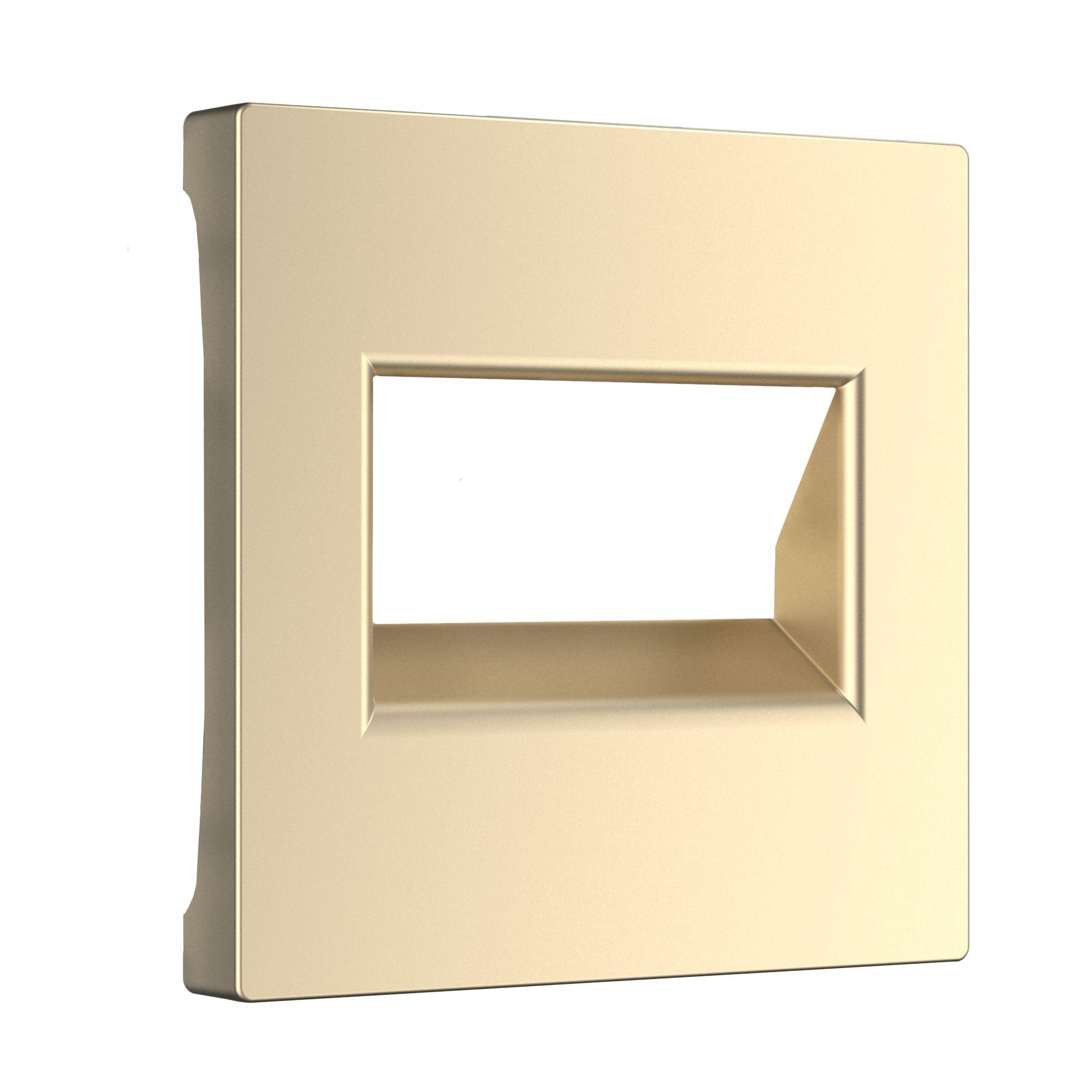 Накладка для двойной розетки Еthernet RJ-45 шампань Werkel WL11-RJ45+RJ45-CP