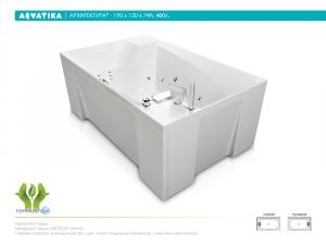 Ванна Aquatika АРХИТЕКТУРА 190х120х74 STANDART