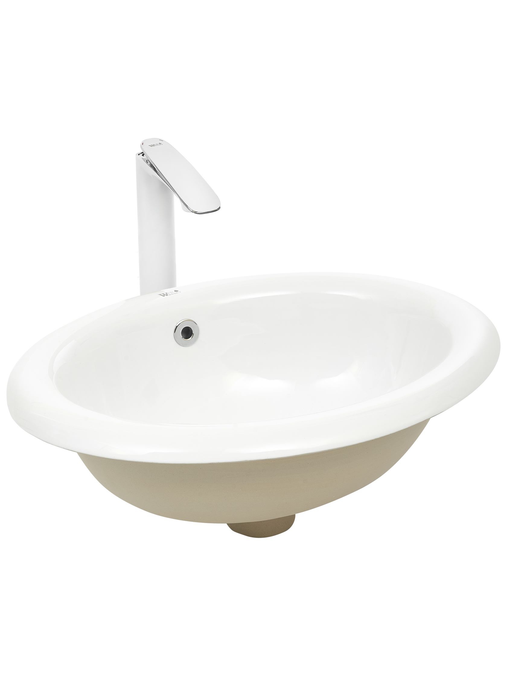 Раковина врезная WeltWasser 49х40х18.5 WW Deilbach 6016 10000003889 белая