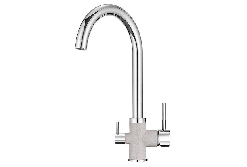 Смеситель для кухни (мойки) Granula 3168 xром/антик