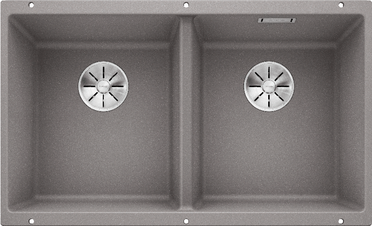 Врезная кухонная мойка Blanco SUBLINE 350/350-U SILGRANIT PuraDur алюметаллик