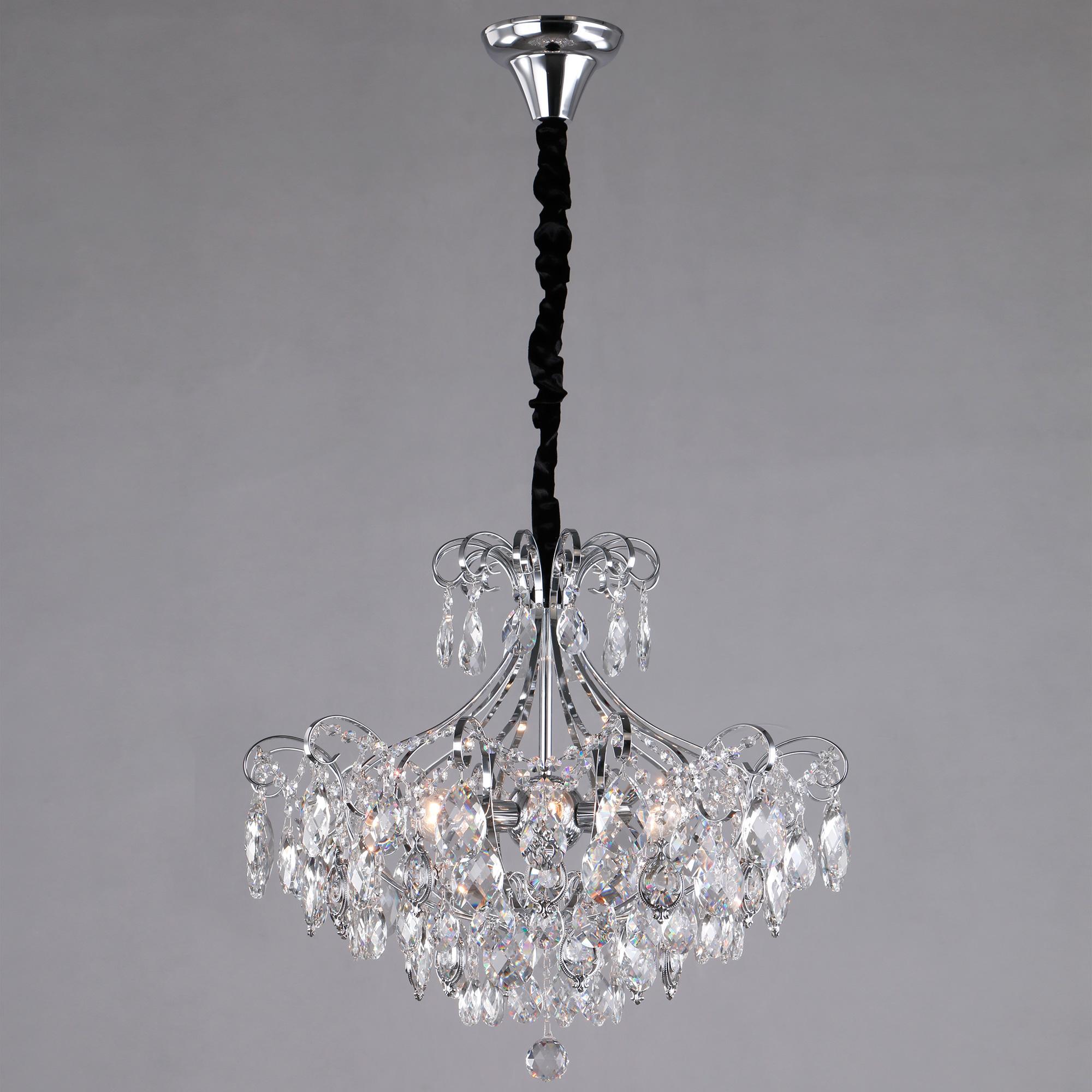 Подвесная люстра с хрусталем Eurosvet 10080/6 хром