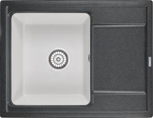 Кухонная мойка Granula Hi-65 чёрный-арктик