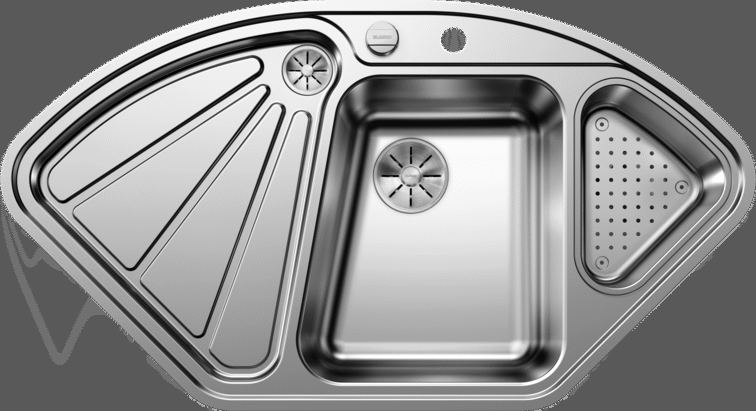 Врезная кухонная мойка Blanco BLANCODELTA-IF нержавеющая сталь