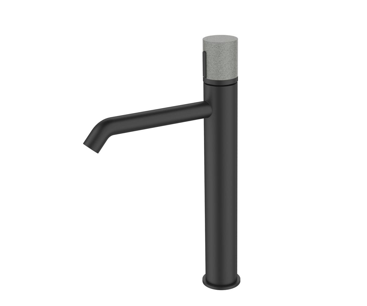 Смеситель высокиий для раковины Bronze de Luxe Focus хром/мрамор 24615BG