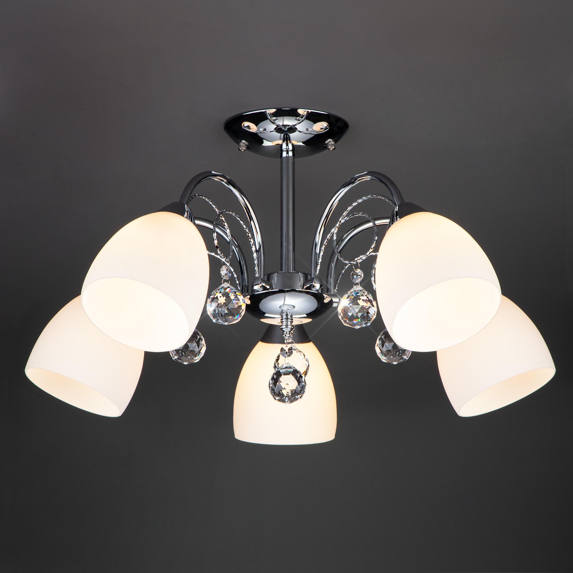 Люстра с плафонами Eurosvet 22415/5 хром