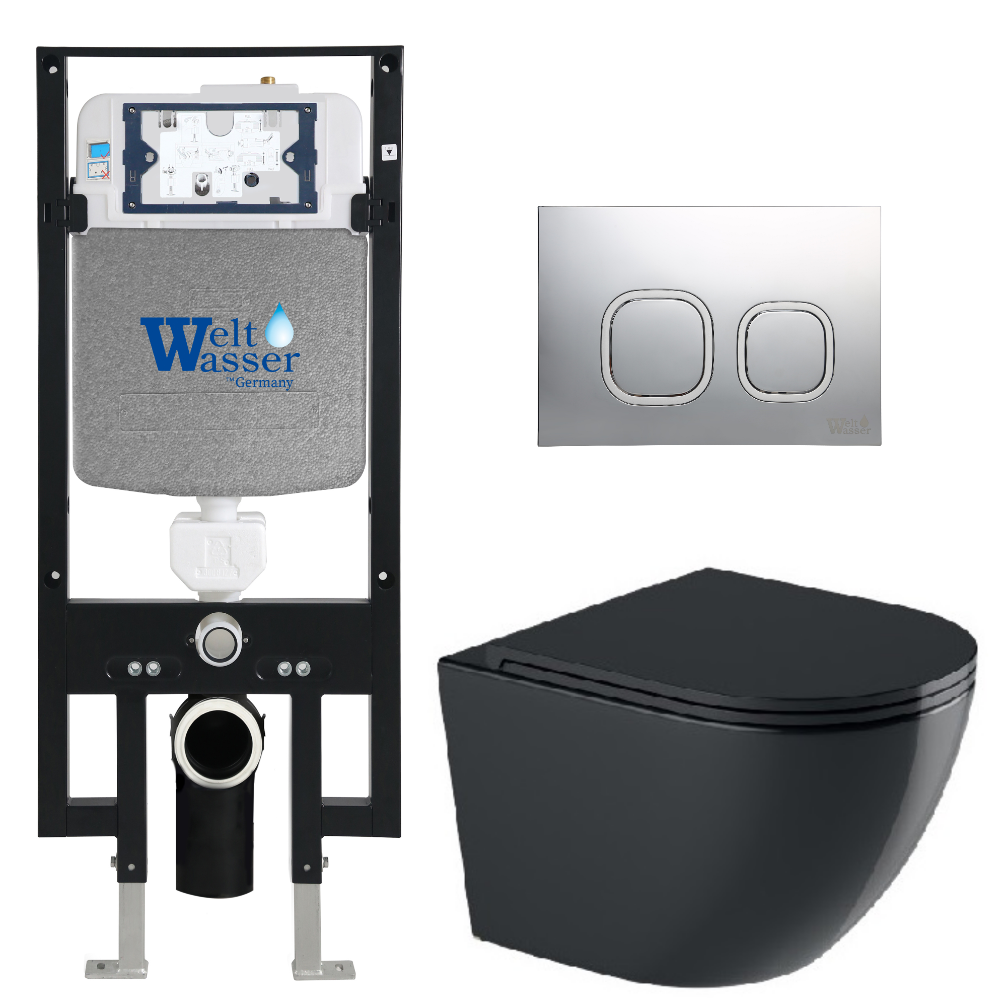 Комплект WeltWasser 10000012177 Merzbach 043 GL-BL + Amberg 497 + Amberg RD-CR