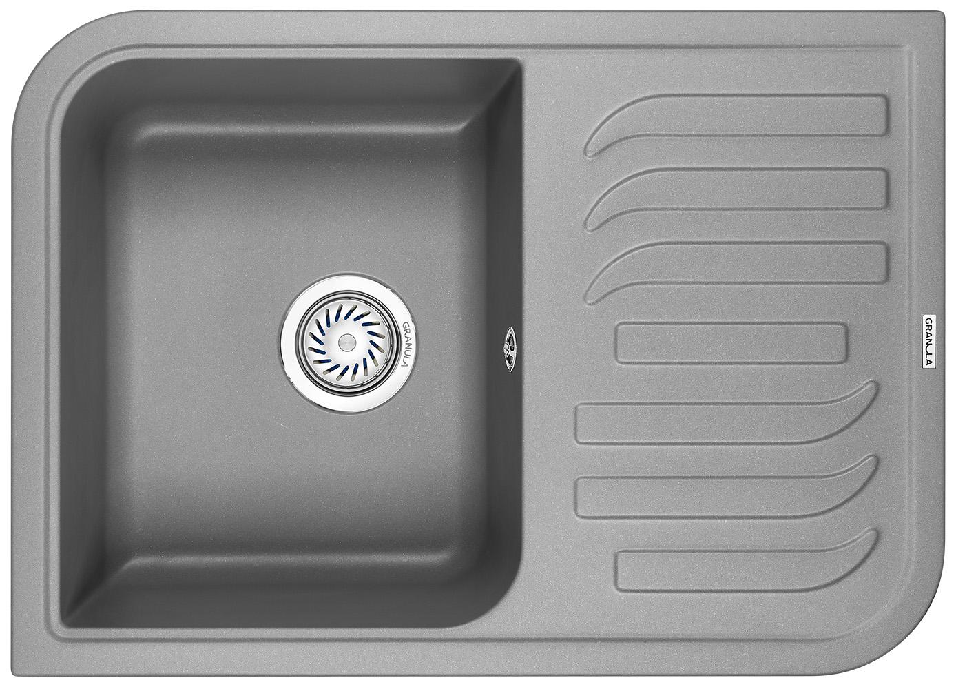 Врезная кухонная мойка Granula 7001 алюминиум