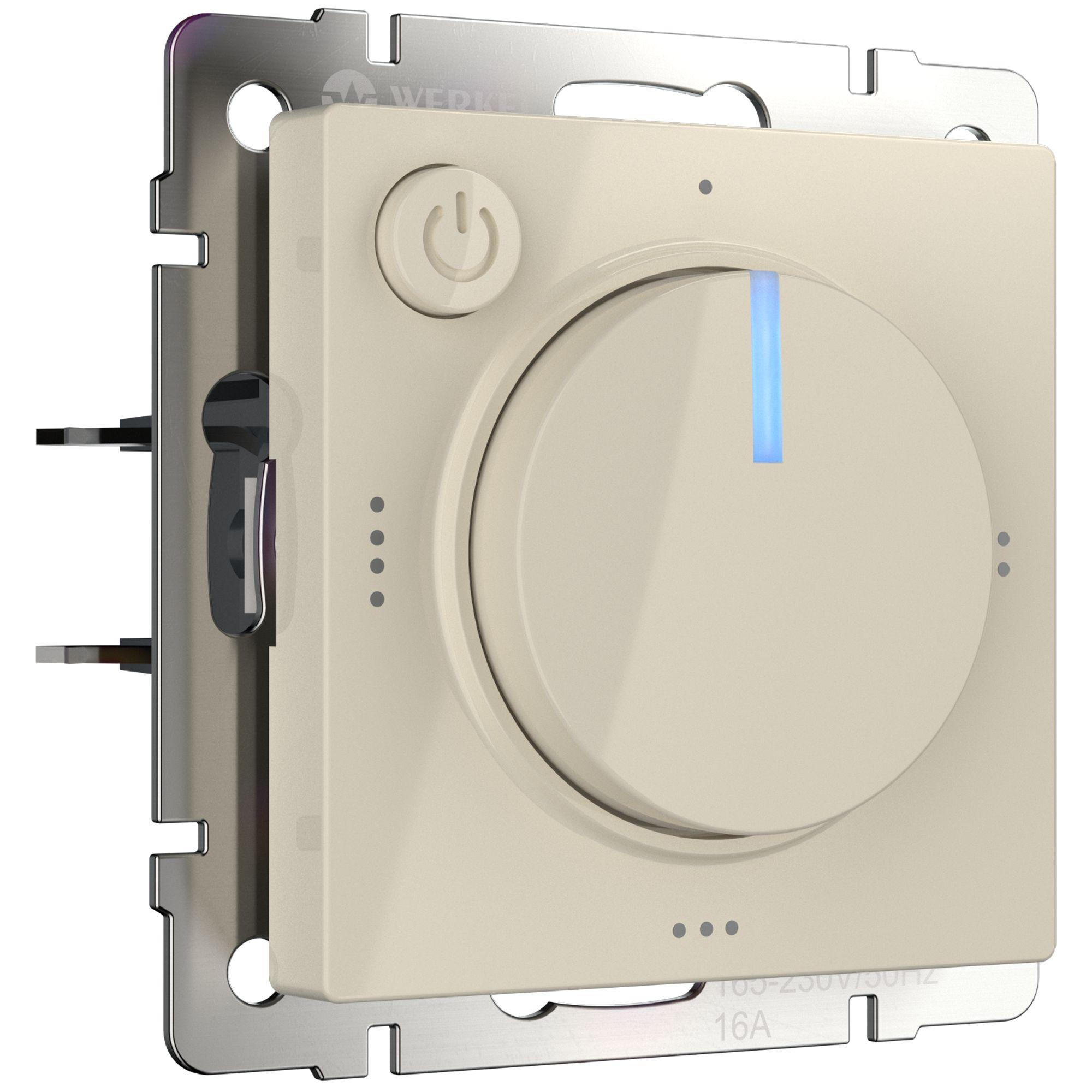 Терморегулятор электромеханический для теплого пола слоновая кость Werkel W1151103