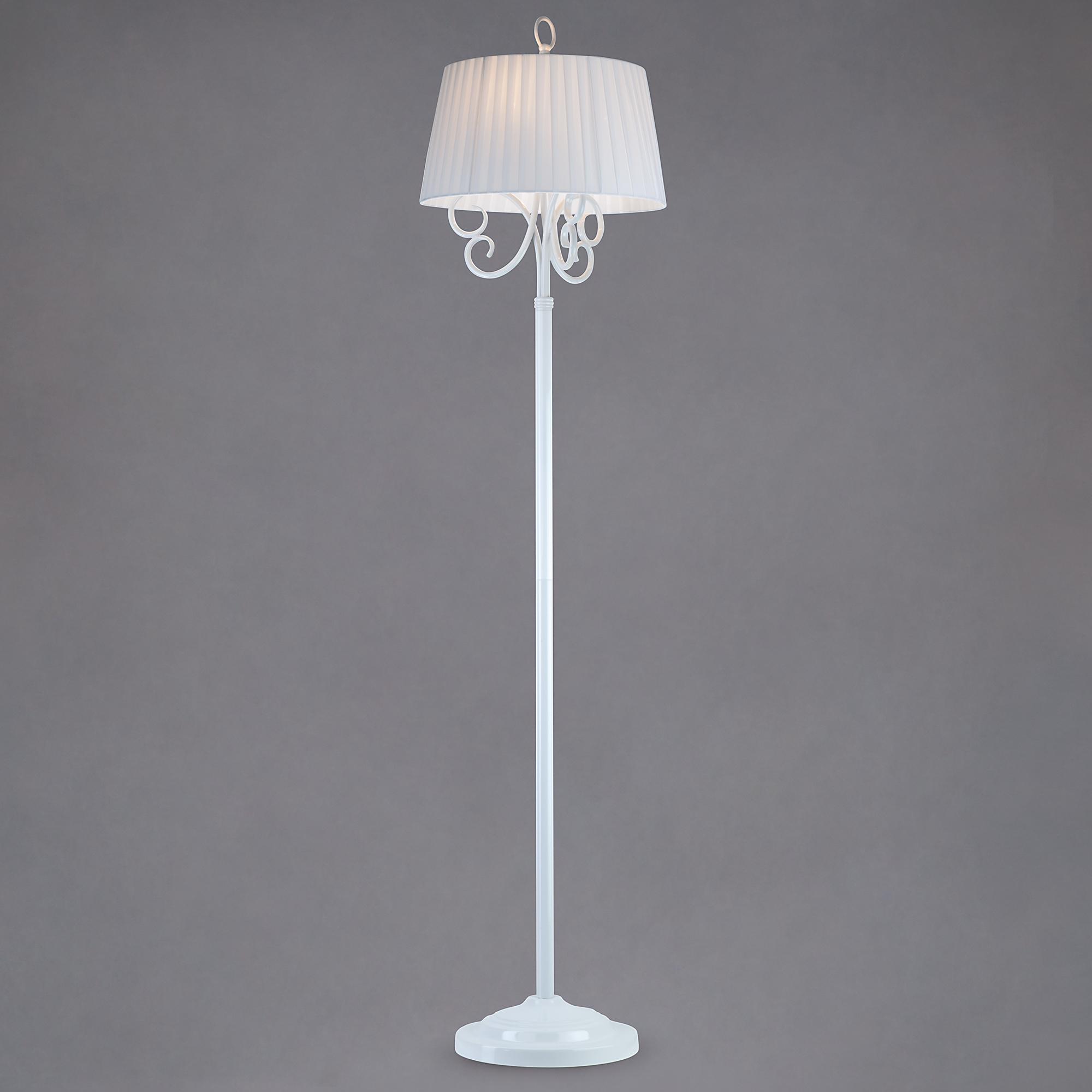 Классический торшер с абажуром Bogate's 01090/3 белый