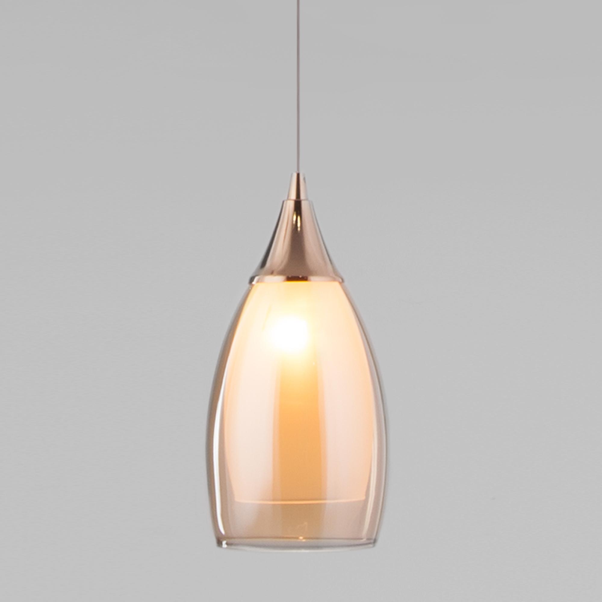 Подвесной светильник со стеклянным плафоном Eurosvet 50085/1 золото